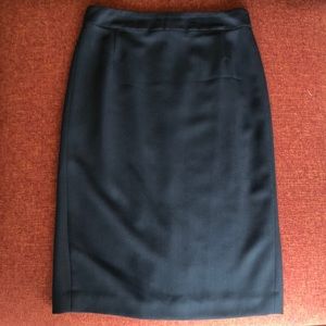 J.Crew wool pencil skirt, dark charcoal gray. Size 6.